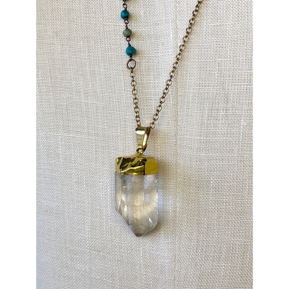 Crystal Necklace with Turquoise - Picture 2 of 5